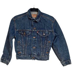 Vintage 1980s Levis‎ Type III Trucker Jacket Kids M USA Womens XS/S Cropped